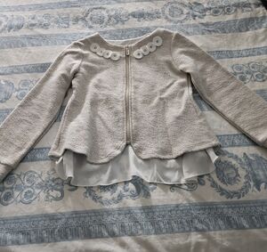 Kids Cream Sweater with White Accents